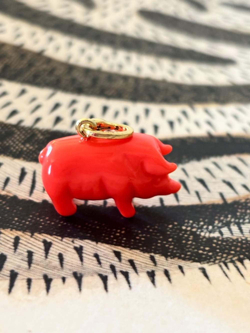 Clare V - Adorable Orange "Le Pig" Charm - EUC - Picture 3 of 10